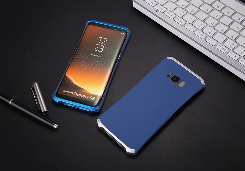 Для samsung s8 чехол Роскошный элемент телефонные чехлы с дизайнерским алюминием и ПК чехол для samsung s7 s8 plus чехол