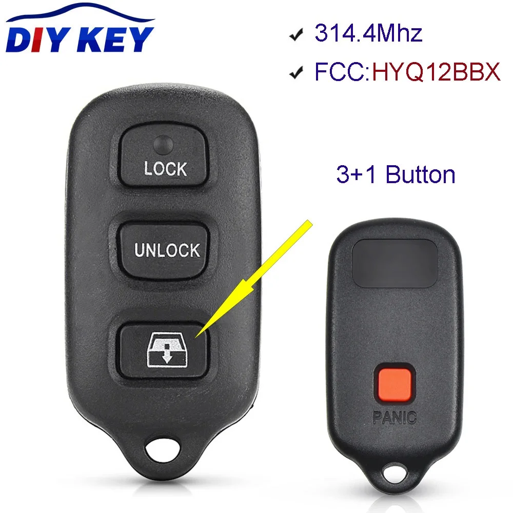 DIYKEY умный телефон HYQ12BBX 3 + 1 кнопки 314 4 МГц для Toyota Sequoia 4runner 2001-2008 | Автомобили и