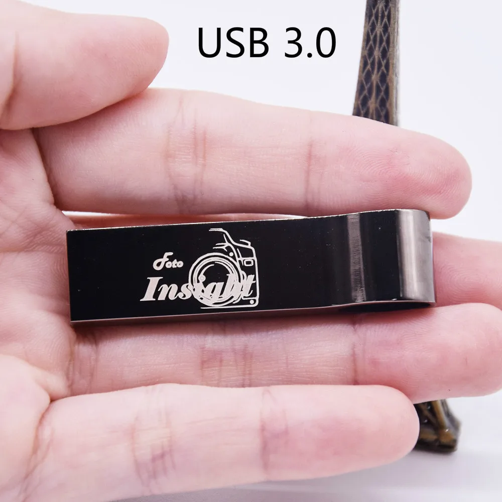 Цвета металлического оружия USB 3,0 с брелком гравировка логотипа 150 шт./лот 32GB