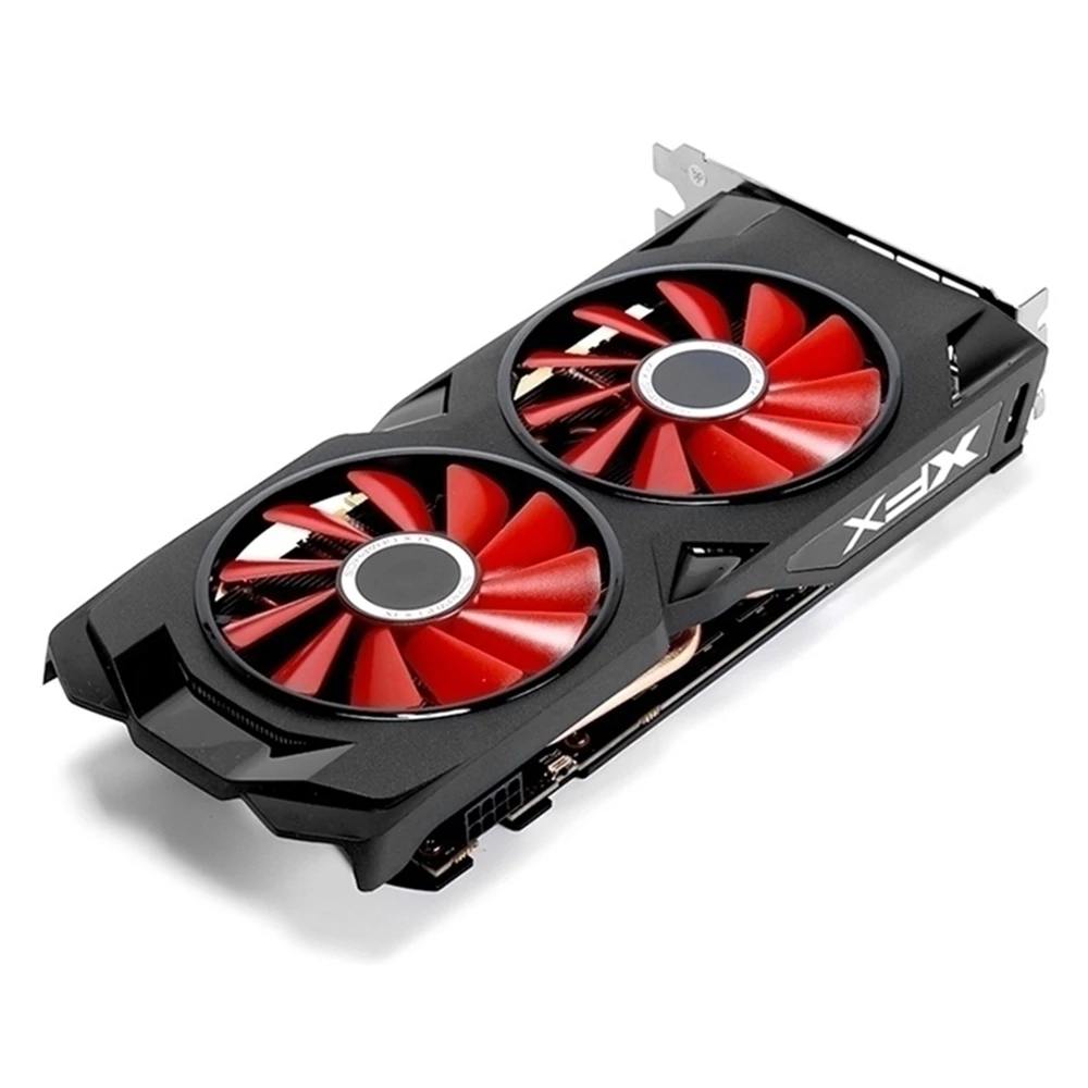 XFX видеокарта AMD GPU Radeon RX 580 4 ГБ DDR5 Видеокарта AMD RX 580 4 Гб 256 бит игровая видеокарта PC Gamer б/у карты AMD