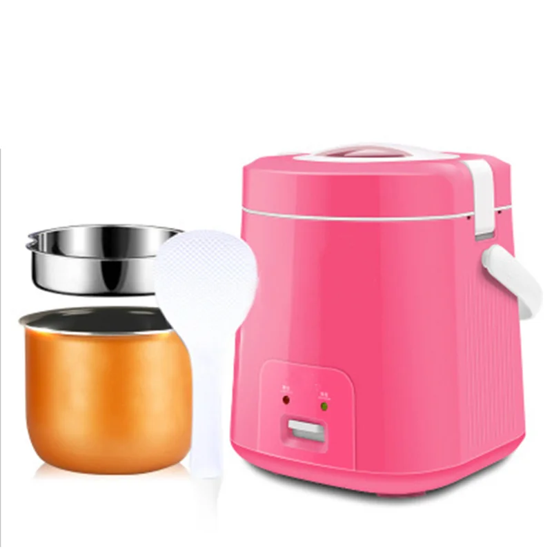 Pink 1.8L мини многофункциональная рисоварка 220 В 300 Вт маленькая портативная электрическая варочная машина для дома путешествия студента ребенка 1-3 человека - Цвет: Pink