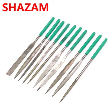 

High Quality Mini Rasp Diamond Needle File Assorted Files Repair Grinding Hand Tools For Wood Glass Jade 140/160/180mm 10pcs Set