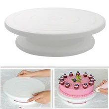 Пластиковая тарелка для торта вращающаяся противоскользящая круглая подставка для торта украшение поворотный стол кухонная сковородка "сделай сам" инструмент для выпечки