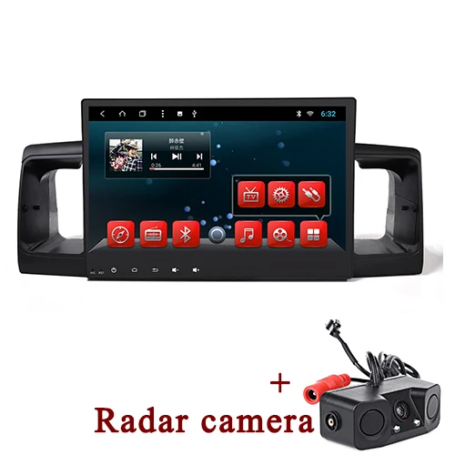 YAZH 1Din 32 Гб головное устройство мультимедиа для Toyota Corolla EX 2001 2002 2003 2004 2005 2006 с Android 9,0 Bluetooth 5,0 OBD SWC - Цвет: with Radar camera