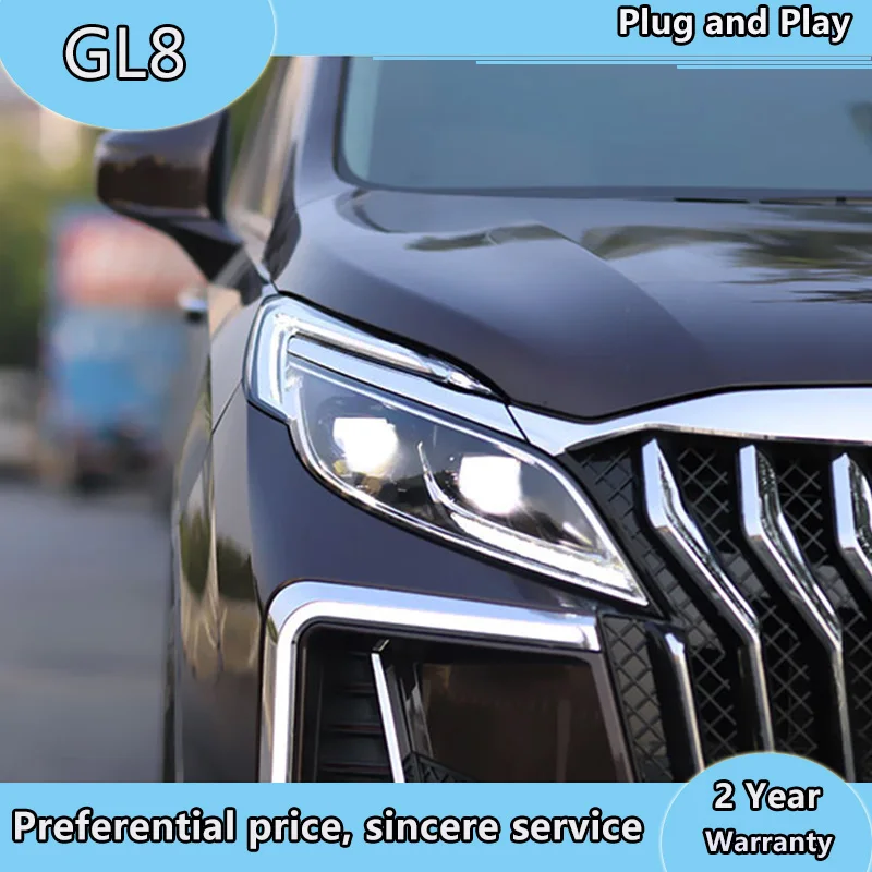 

Подходит для головной фары Buick 18 GL8, новая модернизированная Светодиодная лампа gl8, полный источник света, головной свет DRL, поворотная лента