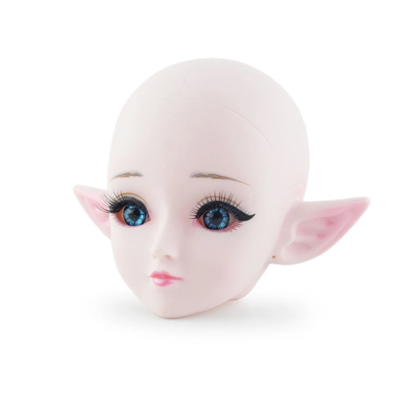 Новые 60 см 21 подвижные швы эльф Bjd куклы игрушка Синий Черный 3D Глаза DIY макияж голый обнаженный BJD кукла игрушка для девочек подарок - Цвет: Blue eyes head