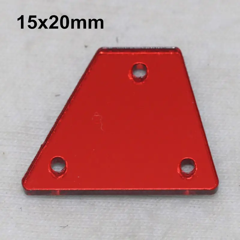 A10-15x20 Светлый Сиам acryl ic зеркало пришить Стразы DIY Flatback зеркало акрил пришивные стразы с отверстиями для шитья - Цвет: A10-15x20