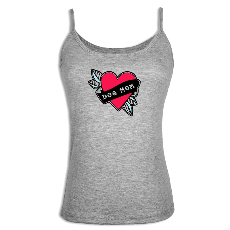 iaSingletS2251G Собака надписи MOM LOVE Heart футболки с надписью «I LOVE My Boyfriend Karma Place для грех сексуальные дамские, женские жилет из джерсовой ткани детский комбинезон из хлопка, топы на лямках - Цвет: iaSingletS2251G