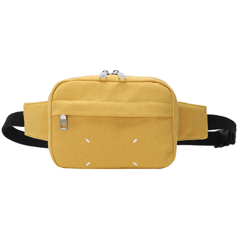 

MONNET CAUTHY New Arrivals Waist Packs Concise Leisure Fashion Canvas Bags Women Solid Color Yellow Pink Khaki White Chest Bag