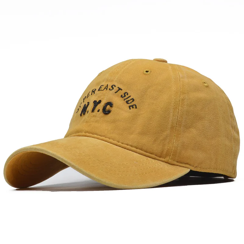 [NORTHWOOD] Мода Nyc Письмо Бейсболка Женщины Мужчины Snapback Шляпы Кости Хип-Хоп Шапки Водителя грузовика Хлопок Gorra Dad Hat - Цвет: Цвет: желтый