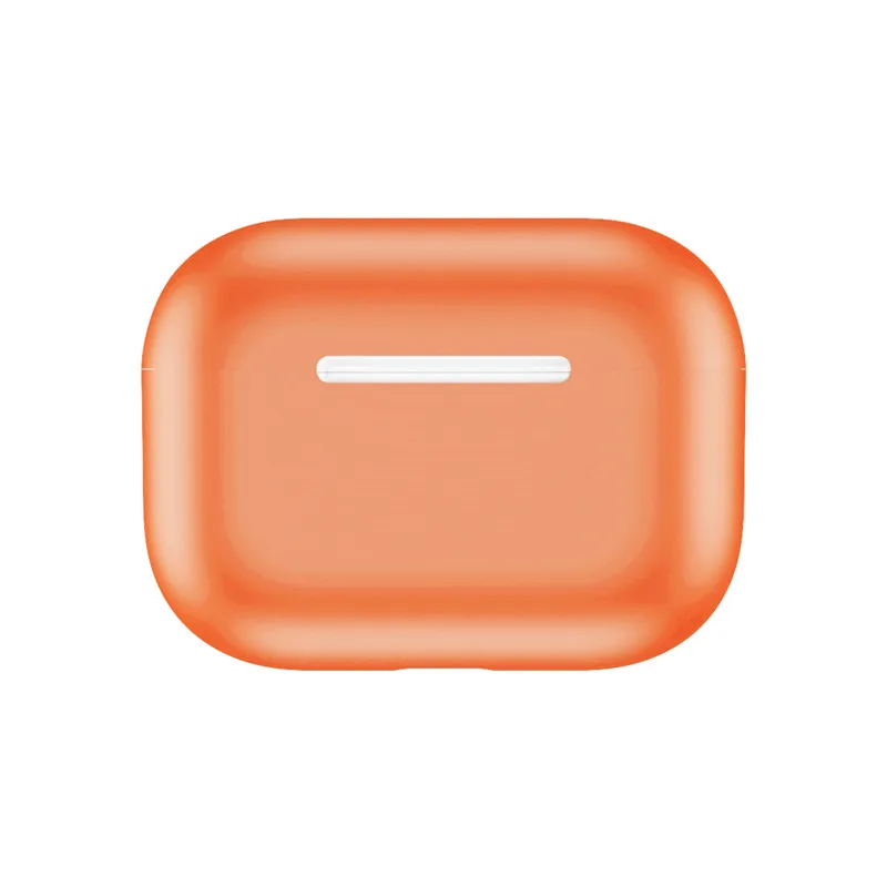 Orange Ультратонкий Мягкий силиконовый чехол для Apple Airpods Pro, Модный милый однотонный чехол для наушников с Bluetooth для Airpods 3 Capa - Цвет: Orange