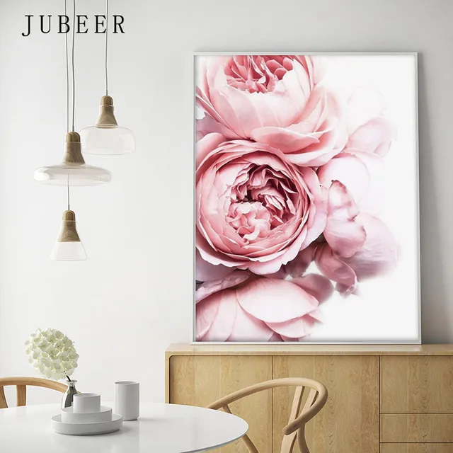 Nordic Style Peonies Poster and Prints Peony Wall Art Pink Flower Love Sentence Canvas Painting Gift Nordic Style Peonies Poster and Prints Peony Wall Art Pink Flower Love Sentence Canvas Painting Gift for Her For Bedroom Picture