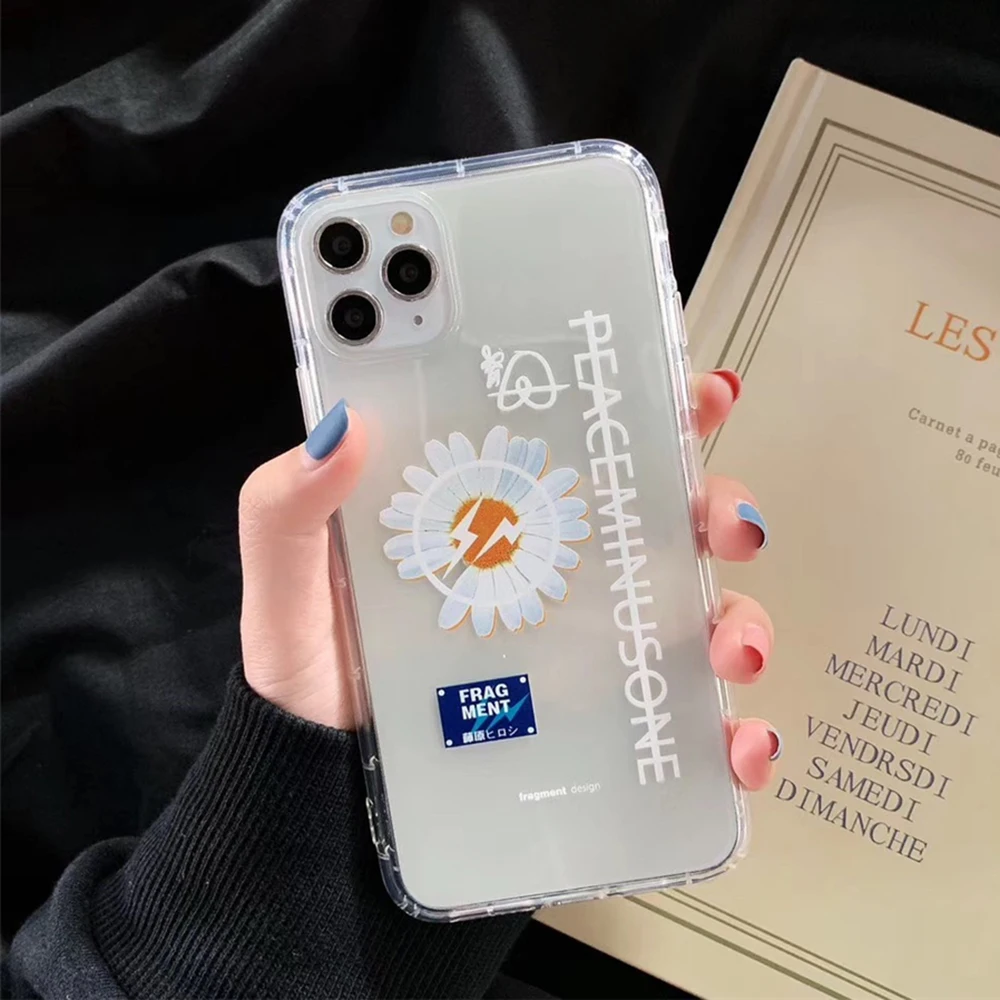 

ins Korean G-DRAGON peaceminusone label Case for iPhone 11 pro X XS MAX XR 8 7 Plus japan Fragment flower Soft Silicon Cover