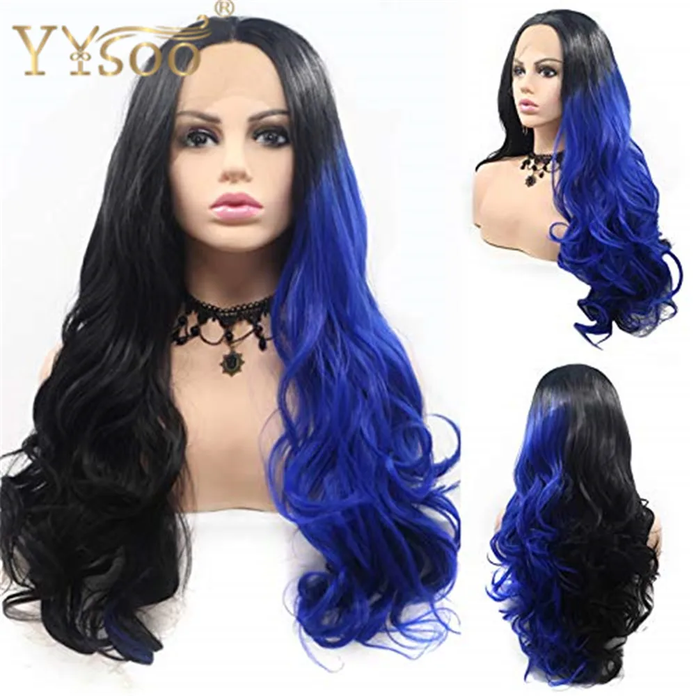 YYsoo Ombre Парик 13x4 кружевные передние парики для женщин предварительно выщипанные с