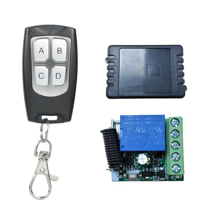 

DC10-14V Single-channel Wireless Remote Control Switch Module with Waterproof Four-Key Remote Control Smart Home Power Supply fo