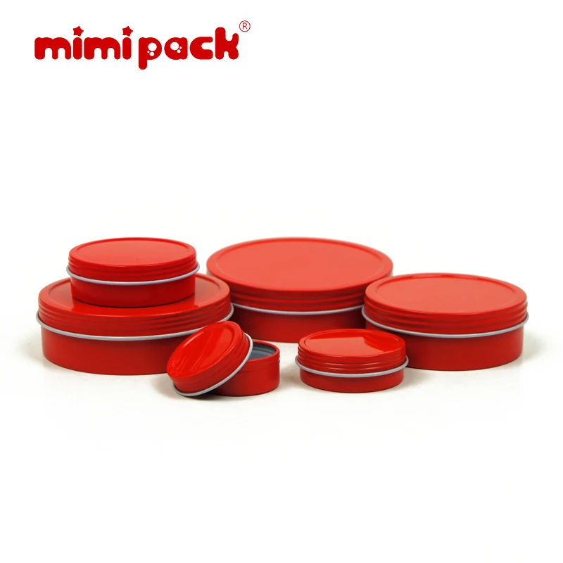 Mimipack 12 шт многофункциональные металлические 6 цветов круглые подарочные коробки органайзер для еды кофе печенье жестяные банки с винтовой крышкой