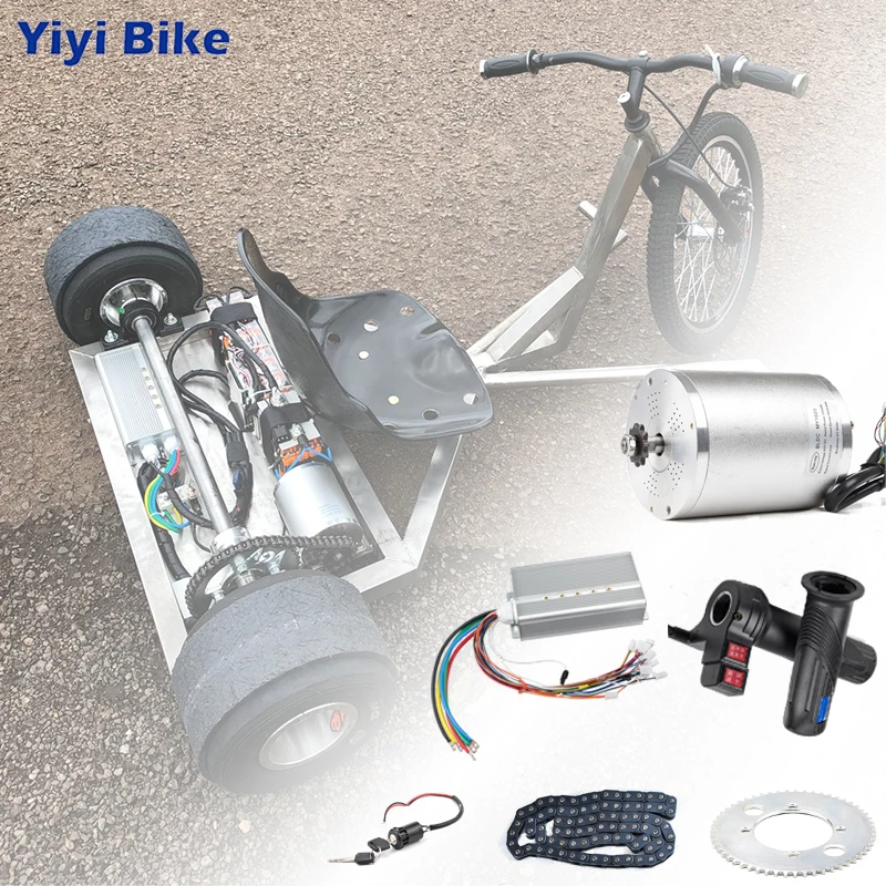 US $231.52 Electric Scooter Kit Electric Bike Conversion Kit 3000w 48V72V Electric Motor for Skateboard Ebike Motor Controller 50A Go Kart