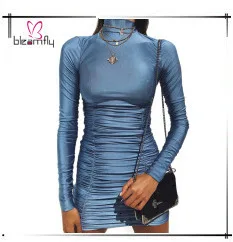 Платье макси размера плюс 4XL, осеннее, Полосатое, с принтом, Vestidos, с оборками, из кусков, с круглым вырезом, с рукавом три четверти, длинные платья, женское платье