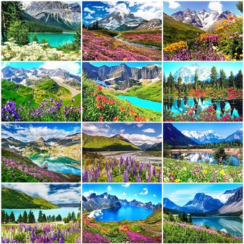 

Evershine Diamond Painting Mountain Handicrafts Full Square Diamond Embroidery Sale Landscape Cross Stitch Lake Home Decor