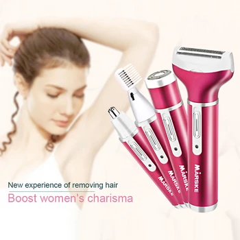

4 in 1 Women Epilator Female Eyebrow Trimmer Lady Shaver For Hair Removal Shaving Machine Face Depilador Bikini Facial Epilator