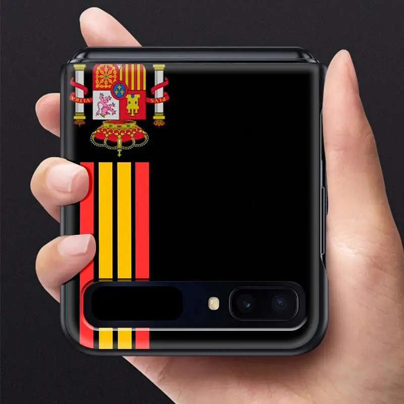Phone Case For Samsung Galaxy Z Flip Cover ZFlip 3 5G Cover Black Hard Shell Back Luxury Capa Fundas Russia Spain France Line