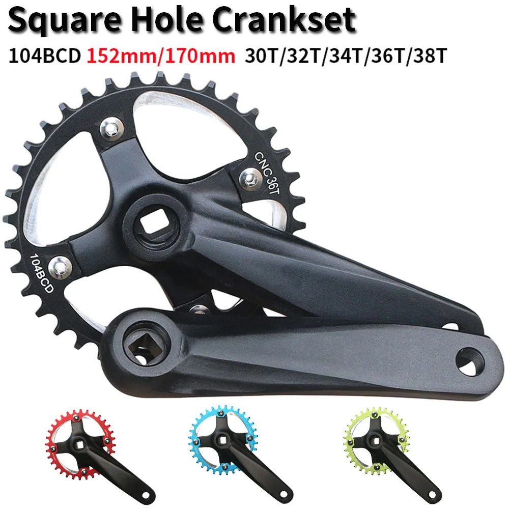 EVOSID Pédalier de vélo 104BCD - Pédalier à trou carré de 170