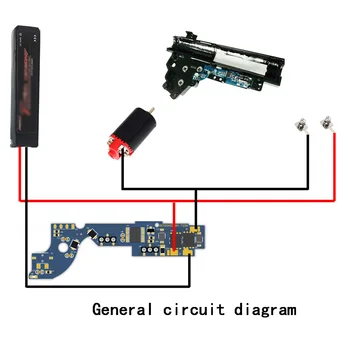 

T238 Programmable MOSFET Electric Fire Control Unit Module for XWE G36 / JM 11AK Ⅲ Gearbox 0.75 Wire Diameter Silver-plated Wire