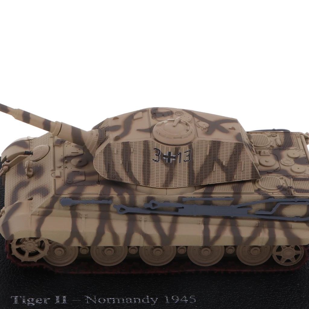 1/72th Diecast WWII German Tiger II-Normandy 1945 Tank Showcase Model Toy Birthday Gift