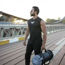 Спортивный мужской жилет без рукавов, жилет для занятий фитнесом, жилет для бега без рукавов, дышащая облегающая профессиональная тренировочная футболка