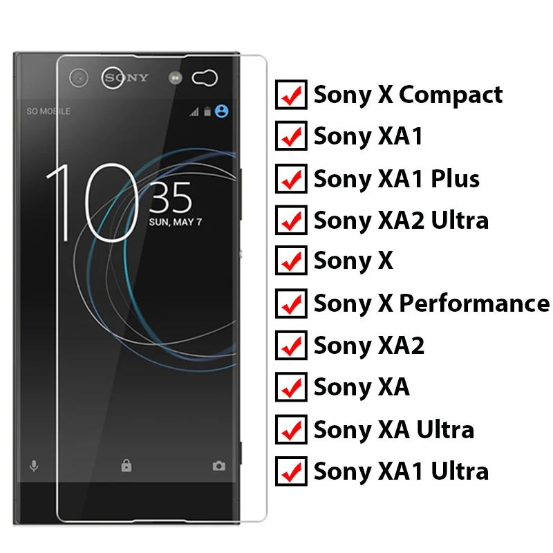Закаленное стекло 9H для Sony Xperia X Performance XA Compact защита экрана телефона Ultra XA1 Plus
