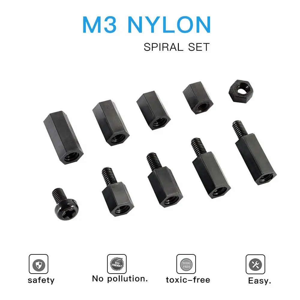 300pcs M3 Nylon Male Female Hex Spacers Standoff Screw Nut Kit Box for PCB FPV RC Quadcopter Drone DIY Arduino Circuit Board