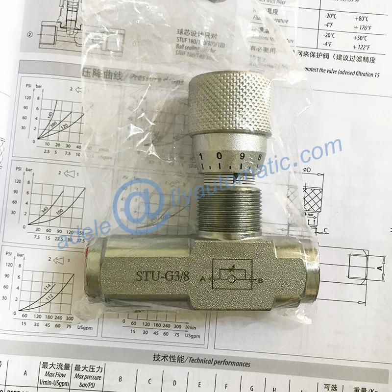 STUG38flowrestrictorwithcheckvalve38hydraulicflowcontrol