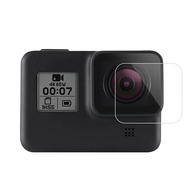 4 шт HD закаленное стекло экран+ Защитная пленка для объектива 2.5D ультратонкий полный охват для GoPro Hero 8 аксессуары для камеры