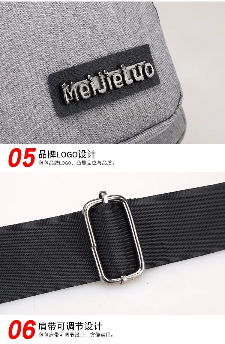 Новая мода USB зарядное устройство Мужская Уличная холщовая нагрудная сумка Повседневная дорожная сумка через плечо сумка унисекс для телефона поясная сумка