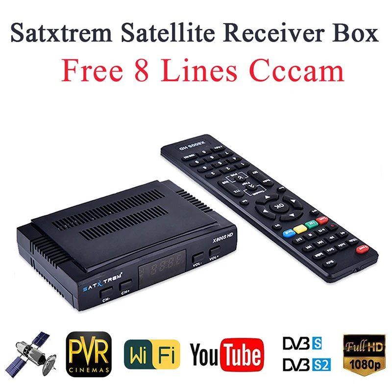 Satxtrem X800s спутниковый ТВ приемник DVB-S2 FTA цифровой ТВ тюнер рецептор 1 год Европа Ccam ccines полный 1080P Satelite декодер