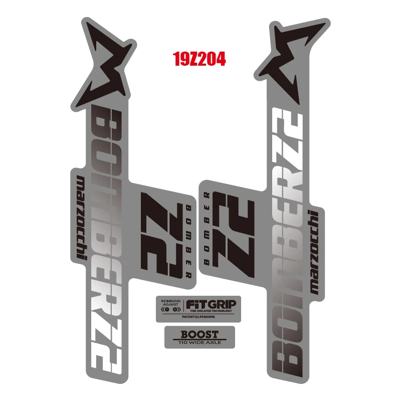 black white Gradient MARZOCCHI Z2 вилка наклейка градиентного цвета для горного велосипеда MTB велосипеда наклейки - Цвет: black white Gradient