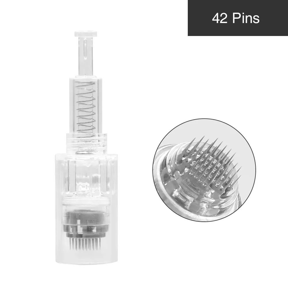 42Pins 50 шт. винт BB крем иглы картридж замена 9 pin/12 pin/36 pin/nano микроиглы для Dr. Pen микро авто татуировки - Габаритные размеры: 42Pins