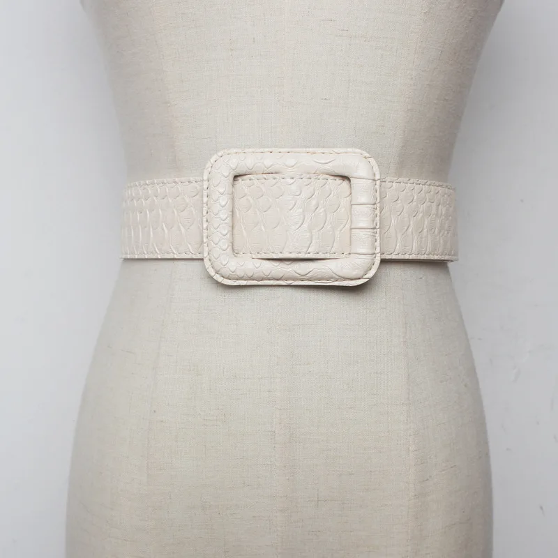 High Quality Female Pu Leather Snake Waist Belt Women Hot Designer Belts for Women's Dress Cinto Feminino ML122