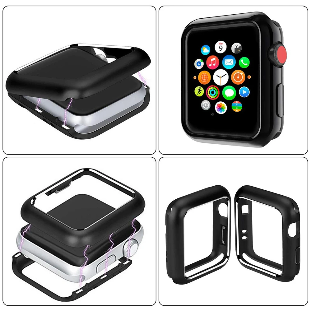 Тип магнитный протектор чехол для Apple Watch series 4 5 40 мм 44 мм 360 крышка Полный алюминиевый корпус для Iwatch 3 2 1 38 мм 42 мм