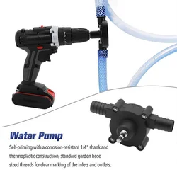 Portable Electric Drill Pump Diesel Oil Fluid Water Pump Mini Hand Self-priming Liquid Transfer Pumps Home Garden Outdoor Tool