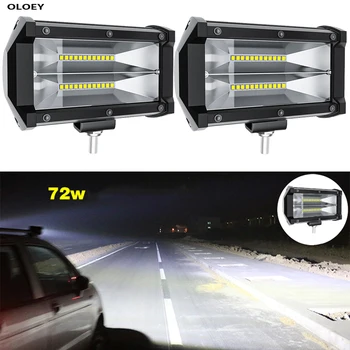 

72W LED Car Work Light 12V 24V High Power Work Fog Lamp For Off-road Engineering Vehicle SUV Truck Auxiliary lighting