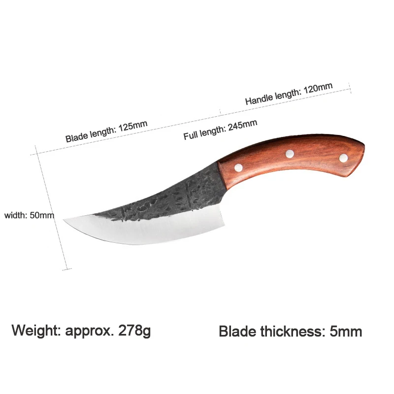 Ножик для барбекю-мясорубка, нож для обвалки мясника, в сербийском стиле, Полный Тан, ручная работа, кованые, из высокоуглеродистой стали, кухонные ножи шеф-повара