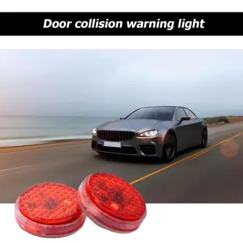

2x 5 LED Car Opening Door Warning Flashing Lights Built-In High-Tech Component Sensor Anti-collision Signal Lamps