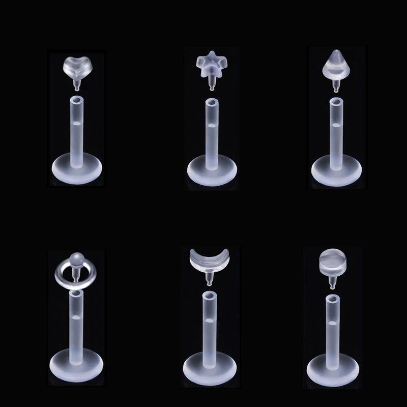 2 шт прозрачное мягкое невидимое кольцо для козелка тела с шариком носовое ушей