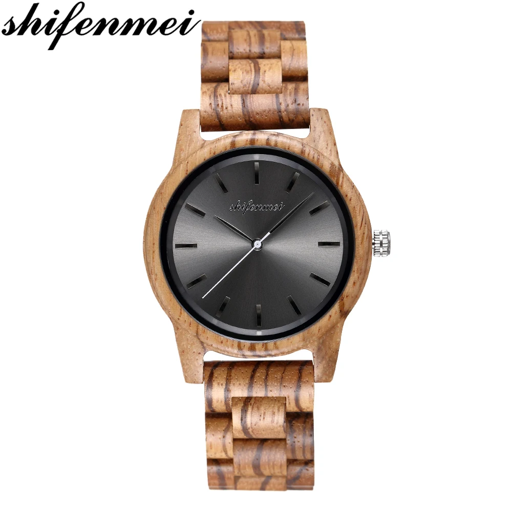 

Shifenmei Wood Watch Men Watches 2019 Luxury Brand Men Sports Watches Quartz Wristwatch Casual Wooden Clock Relogio Masculino