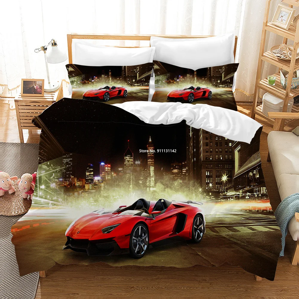 Modern Off-road Sports Car Printed Bedding 3D Multi-size Bedroom Decoration Home Textile Down Quilt Covered Pillowcase 