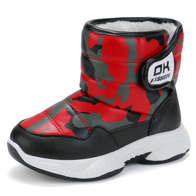 

2019 Winter Platform Girls Boots Children Rubber Anti-slip Snow Boots Shoes for Girl Big Kids Waterproof Warm Winter Shoes
