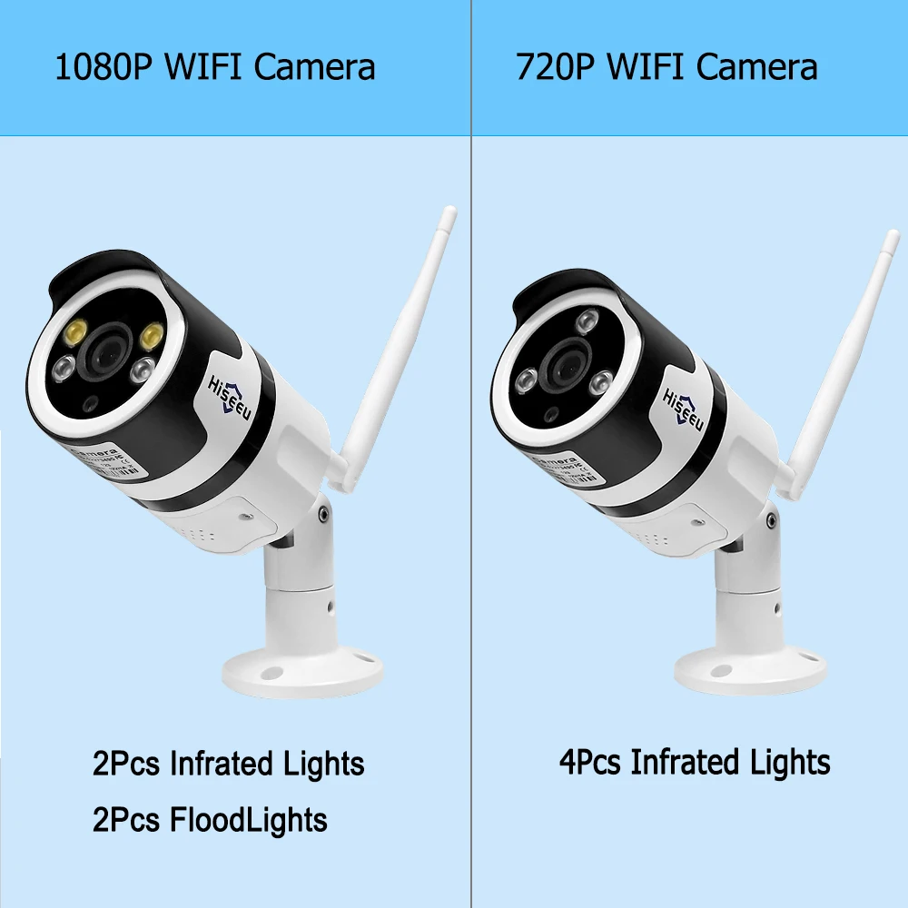 Наружная IP камера Hiseeu с Wi Fi 1080P 720P Водонепроницаемая беспроводная