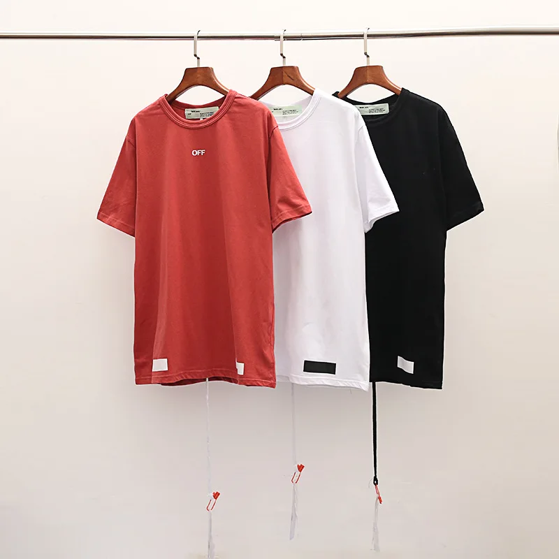 Off-white стрелка-указатель OW хлопковая футболка с короткими рукавами уличная хип-хоп