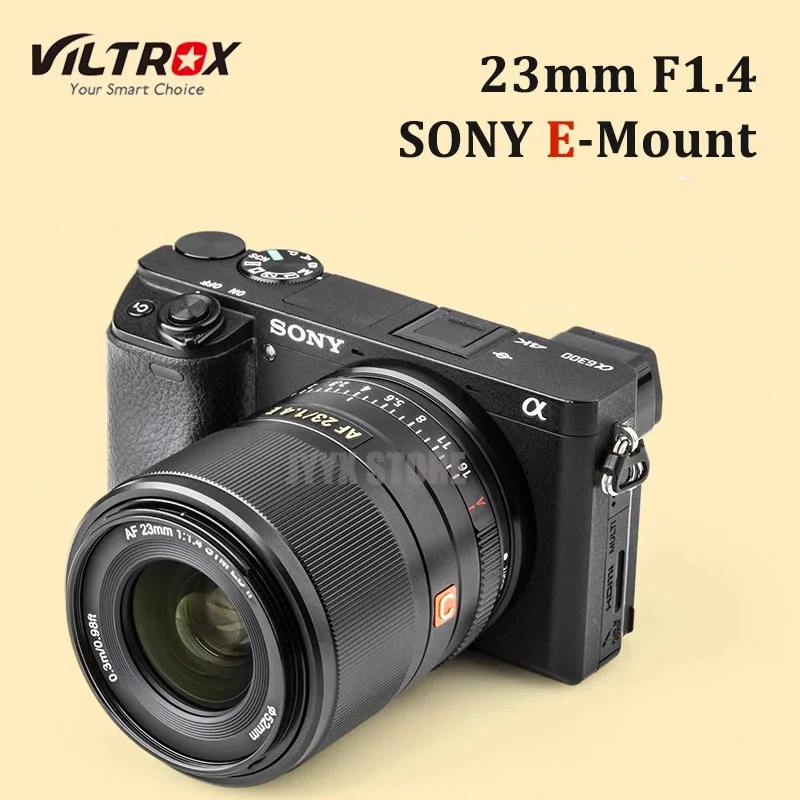 

VILTROX 23 мм F1.4 Автофокус E объектив фотосессия Большая диафрагма портретный объектив для Sony E mount A7R III A7 A9 II A6300 A7S A6400 камера